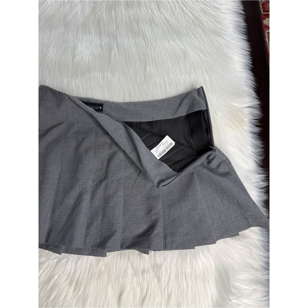Zara Gray Box Pleat Mini Skirt - Picture 4 of 7